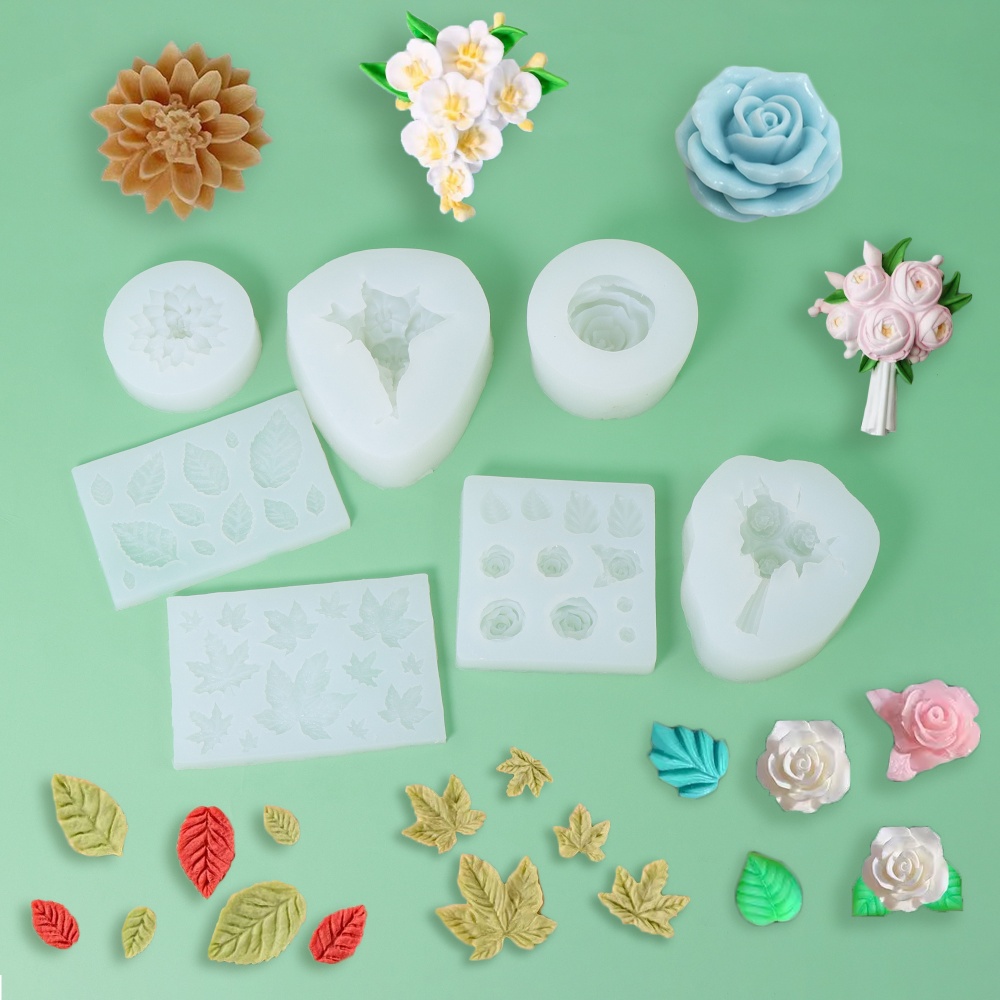 Resin Art Rose Petals - バラの花びらシリコンソープモールド、絶妙な花の樹脂ソープモールド、ダリア石膏モールド、DIYソープ作り、家の装飾、アートデコレーション用
