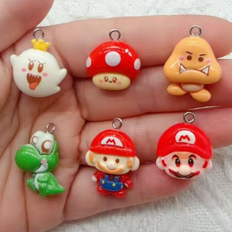 Resin Art For Sale - 10個入り樹脂製漫画ペンダント、DIYジュエリー製作イヤリング、キーホルダーアクセサリー