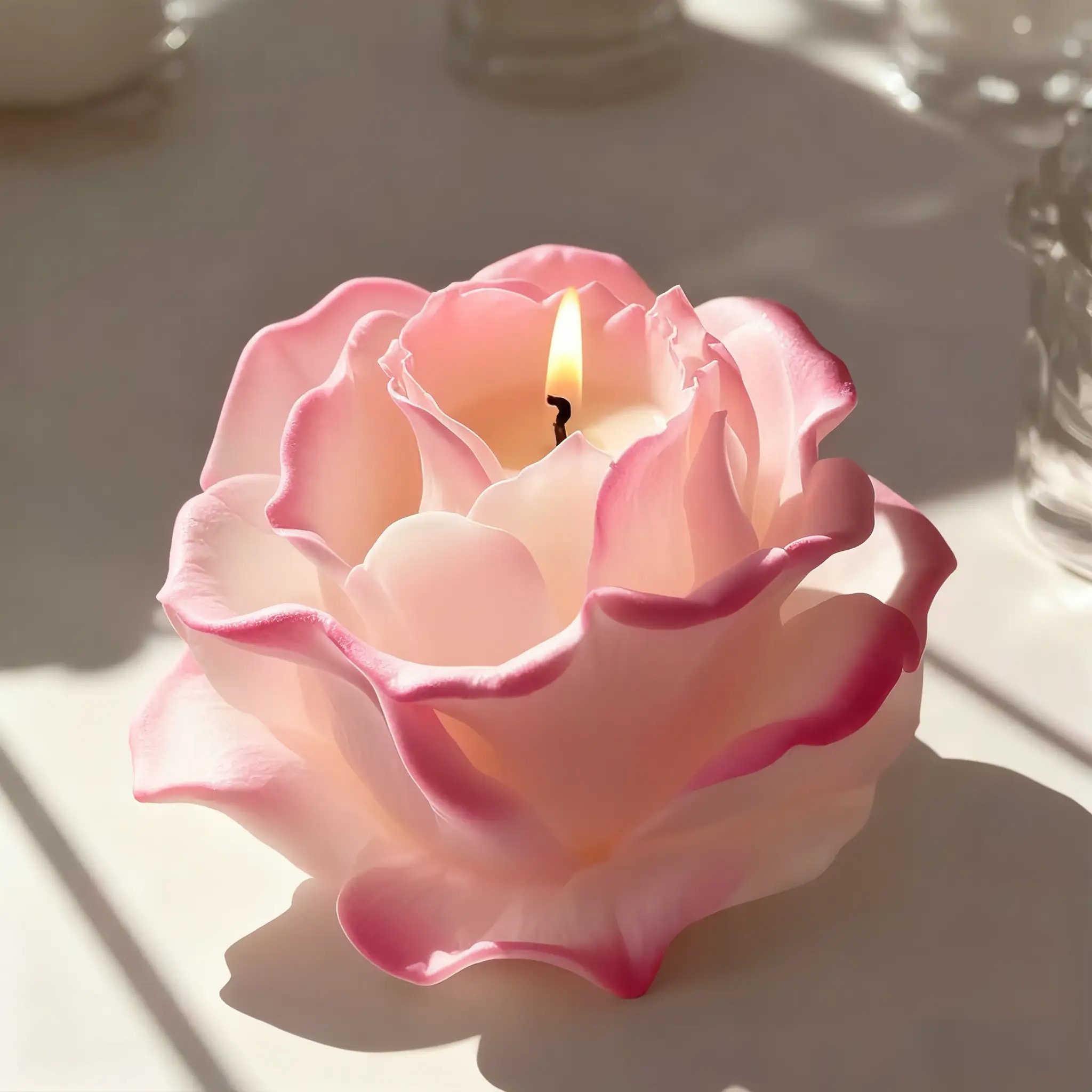 Resin Art Rose Petals - 1個入り3Dエレガントローズシリコンモールド - 再利用可能な柔軟なモールド、キャンドル、レジンアート、手作り石鹸、粘土作り、繊細な花びらデザイン、家の装飾、バレンタインデーギフト、花の形、クラフト愛好家への特別な贈り物