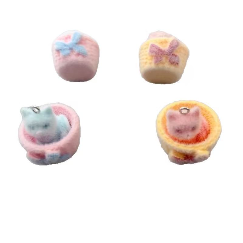 4個入り3Dぬいぐるみ樹脂製猫ペンダント、DIYジュエリー製 - Resin Art For Sale のレビューと価格