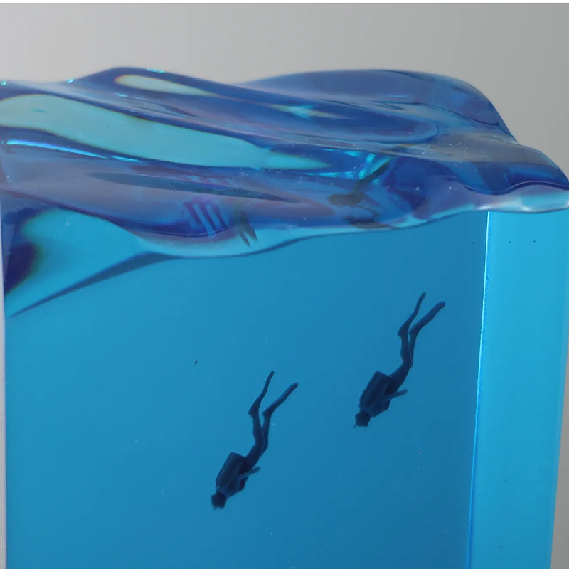 新しいマリンアート家の装飾品手工芸品木製樹脂彫刻品洞窟のよう - Resin Art With Wood のレビューと価格