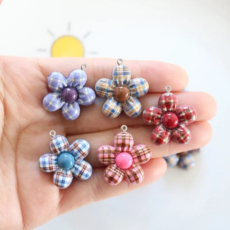 10 個甘い花平面樹脂ペンダントジュエリー所見用アクセサリー - Resin Art And Craft のレビューと価格