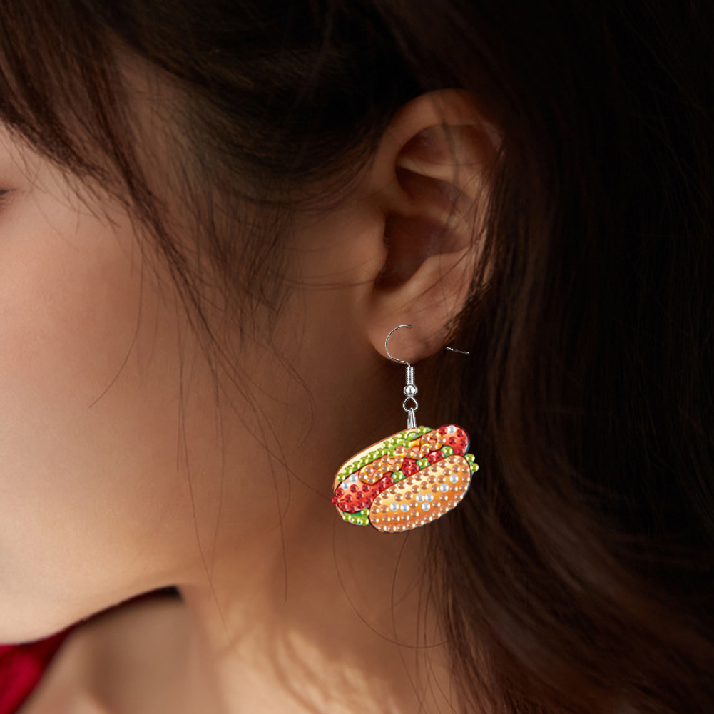 4ペアの両面ダイヤモンドペインティングイヤリング、ダイヤモン - Resin Art Earrings Kit のレビューと価格