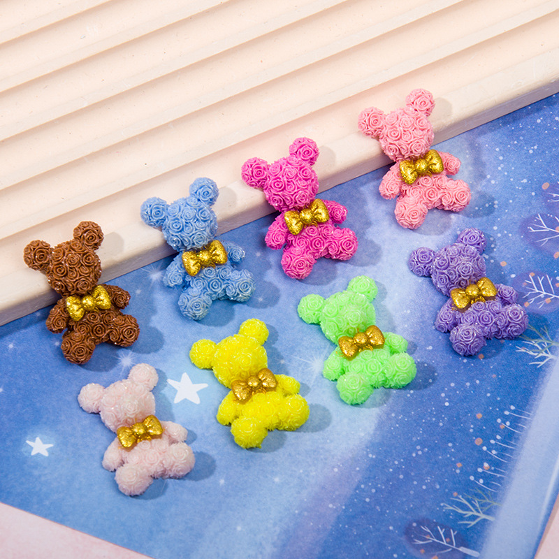 10 個ローズブロッサムクマ樹脂アクセサリー DIY ペンダ - Resin Art Rose Petals のレビューと価格