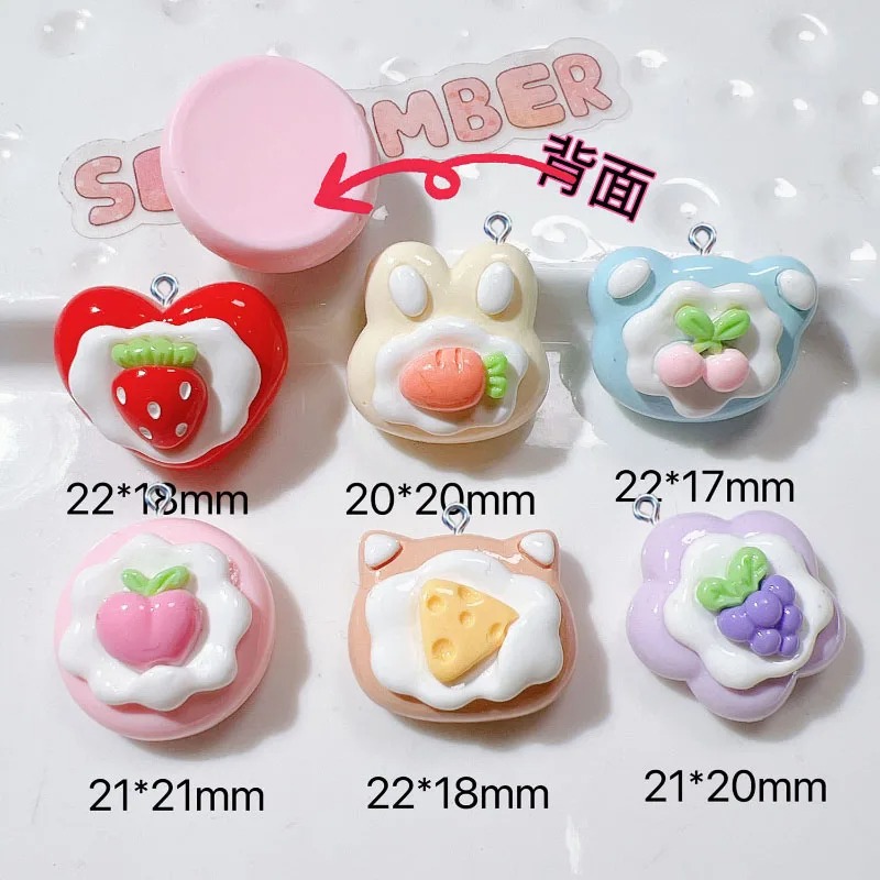 10 個シミュレーションかわいいフルーツケーキ樹脂チャームペ - Resin Art Notes のレビューと価格