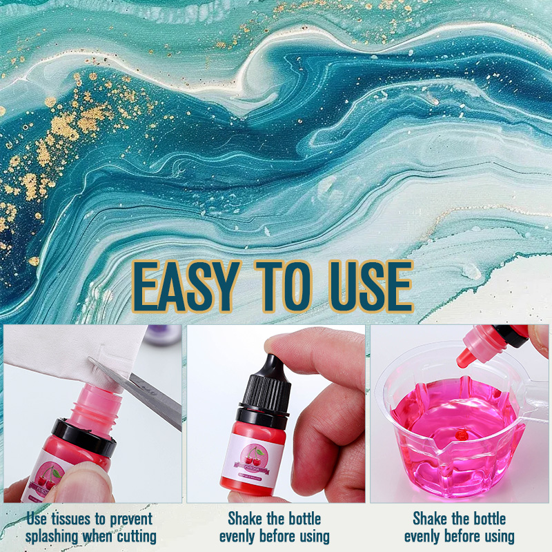エポキシ樹脂カラー顔料 24 鮮やかな色 液体エポキシ顔料  - Resin Art Kit For Beginners のレビューと価格