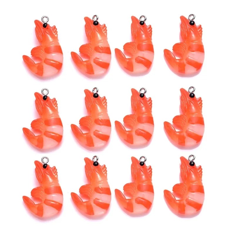 10 個アクリル樹脂漫画シーフードチャーム 3D 模擬ロブス - Resin Art For Sale のレビューと価格