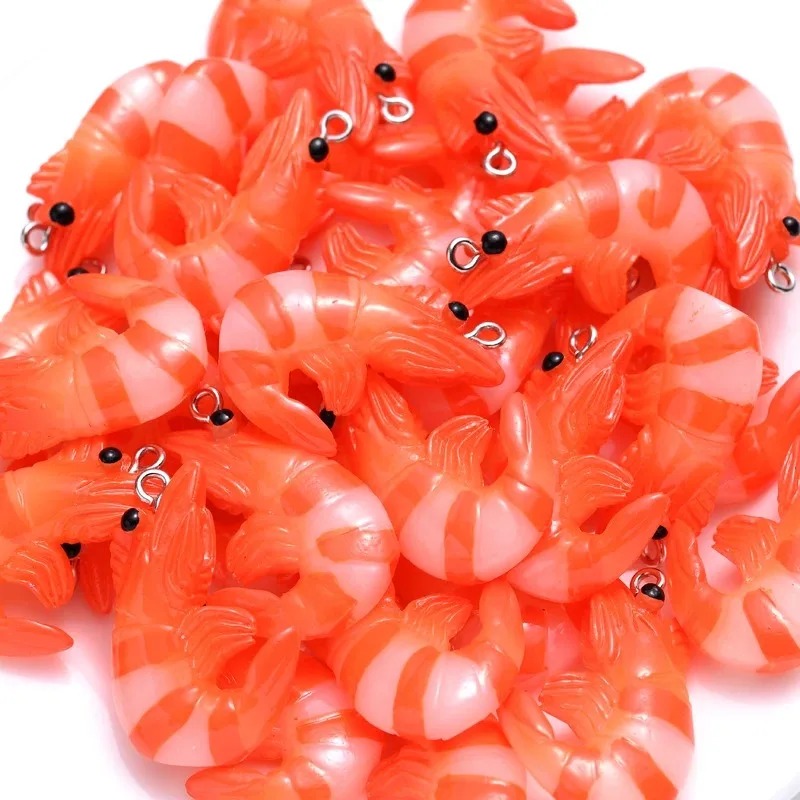10 個アクリル樹脂漫画シーフードチャーム 3D 模擬ロブス - Resin Art For Sale のレビューと価格