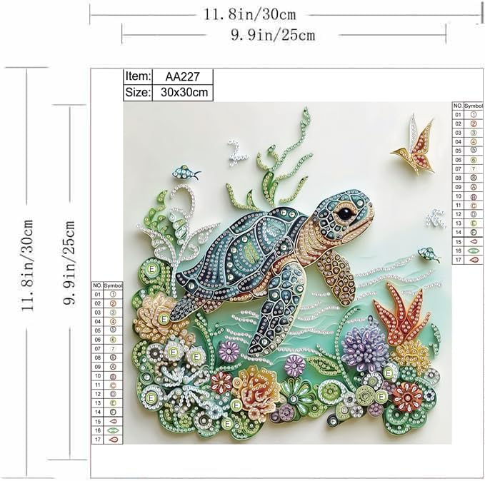 海亀動物ダイヤモンドペインティングキット 大人初心者向けDI - Resin Art Kit For Beginners のレビューと価格