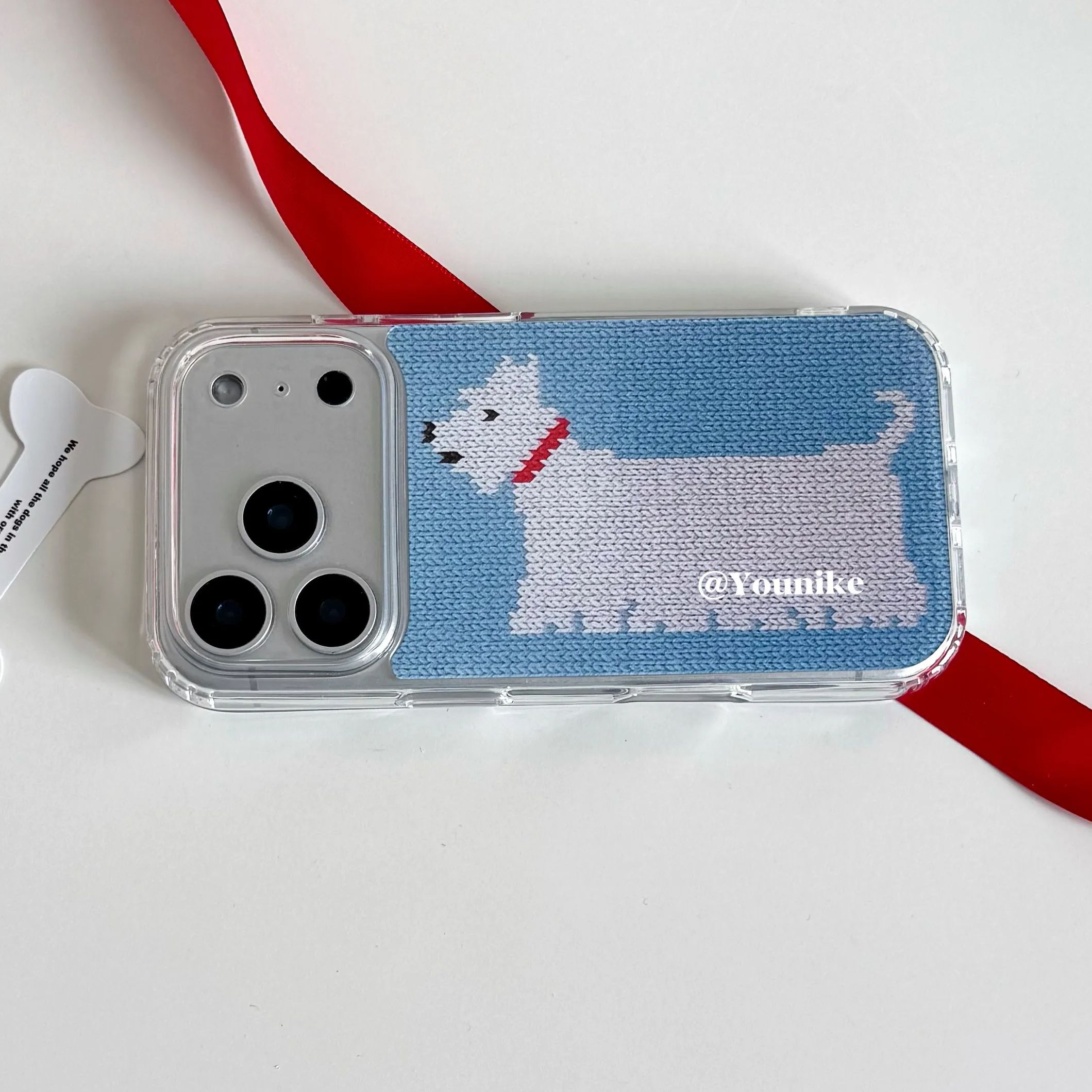 韓国風ニットプリントウェスタンハイランドドッグ可愛いスマホケ - Resin Art Phone Case のレビューと価格