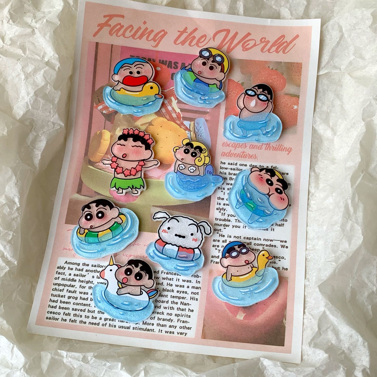 クレヨンしんちゃん樹脂製アクセサリー、扇子、水筒、靴のバック - Resin Art Phone Case のレビューと価格