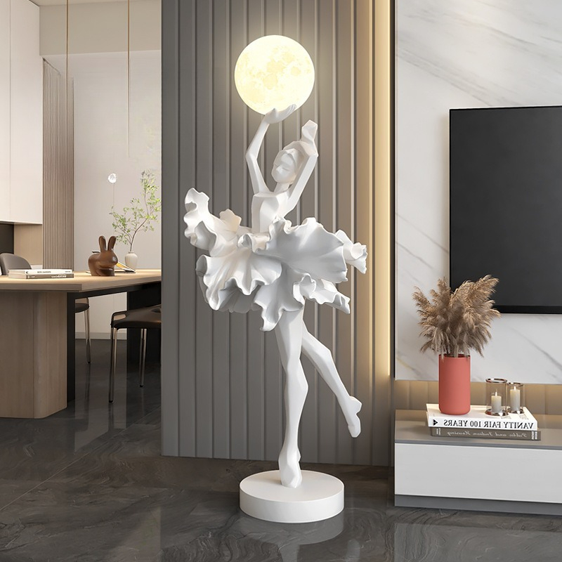 ガールアートオーナメント イタリア製抽象彫刻フロアランプ バ - Resin Art On Floor のレビューと価格