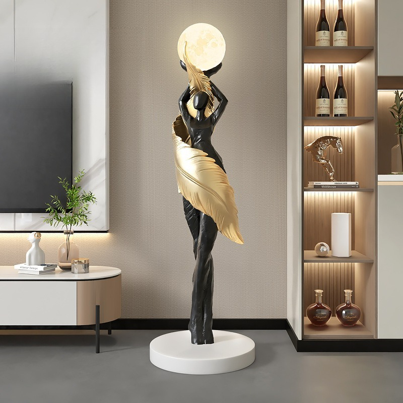 大型エントランスフロアランプギフト抽象アートリビングルーム装 - Resin Art On Floor のレビューと価格