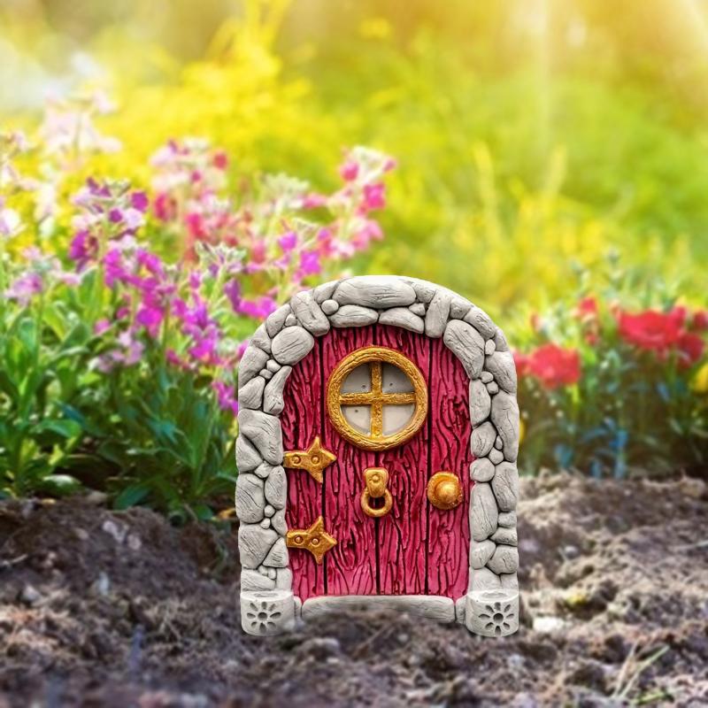 エルフ妖精のドア ミニチュアガーデンハウスデコレーション ツ - Resin Art With Wood のレビューと価格