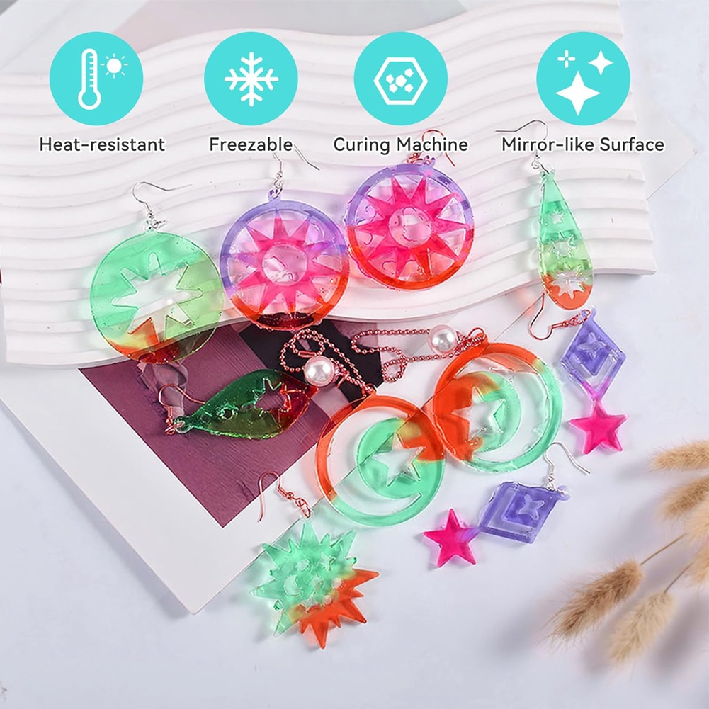 A78I 143個入り レジンイヤリングモールドキット シリ - Resin Art Earrings Kit のレビューと価格