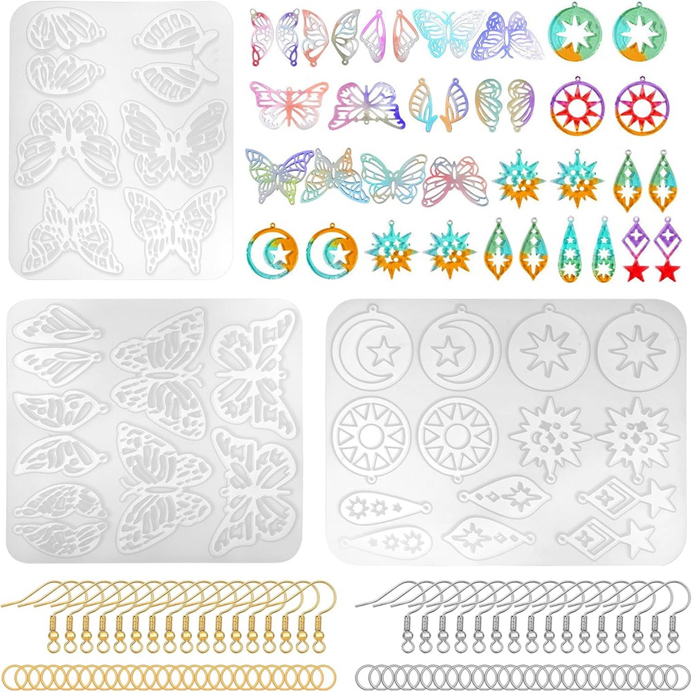 A78I 143個入り レジンイヤリングモールドキット シリ - Resin Art Earrings Kit のレビューと価格