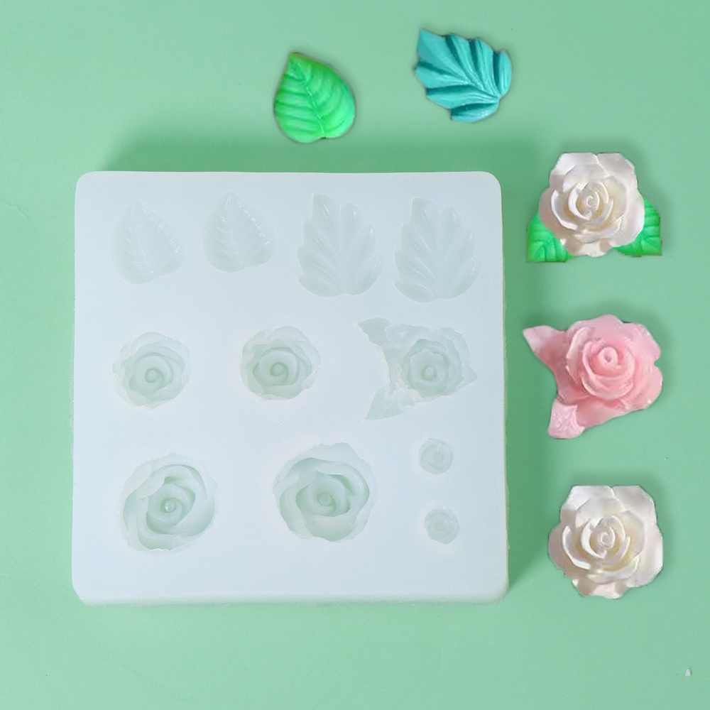 バラの花びらシリコンソープモールド、絶妙な花の樹脂ソープモー - Resin Art Rose Petals のレビューと価格