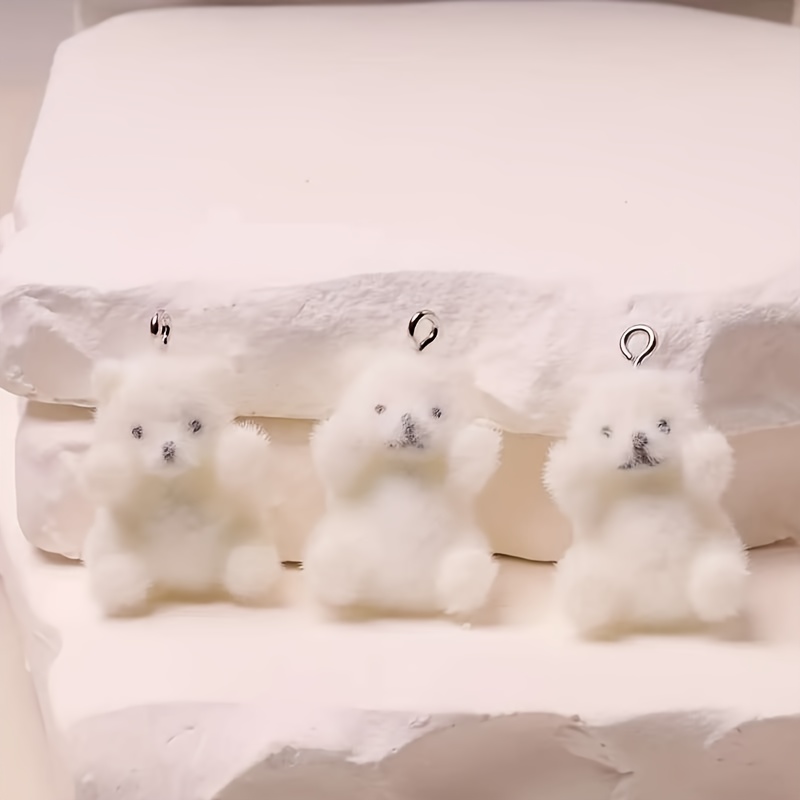 6 個シロクマ樹脂チャームクリスマス氷雪テーマペンダント D - Resin Art And Craft のレビューと価格