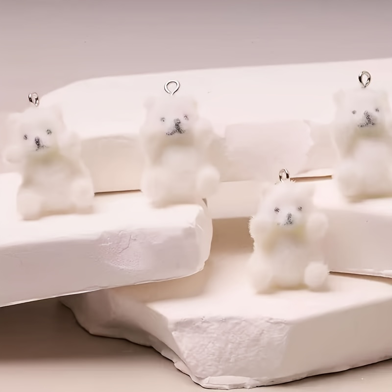 6 個シロクマ樹脂チャームクリスマス氷雪テーマペンダント D - Resin Art And Craft のレビューと価格