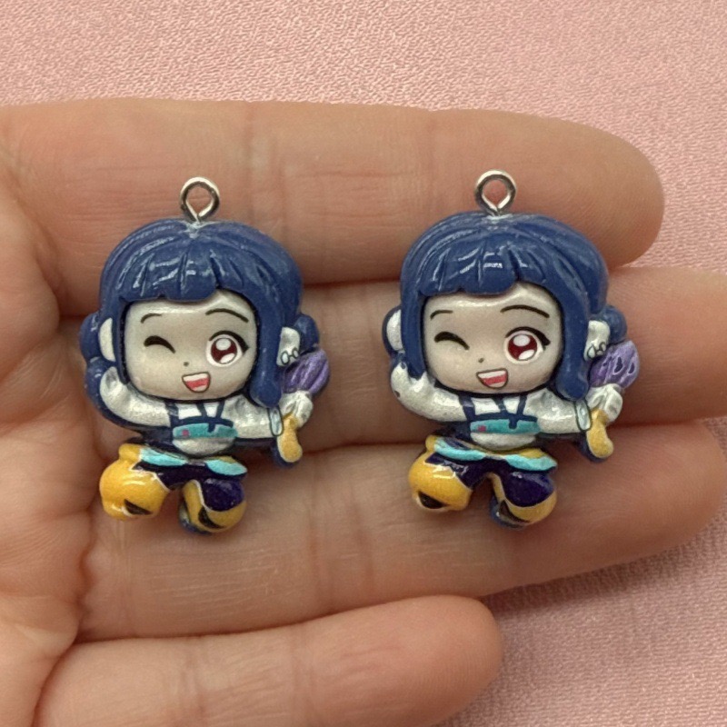 10個入り樹脂製漫画ペンダント、DIYジュエリー製作イヤリン - Resin Art For Sale のレビューと価格