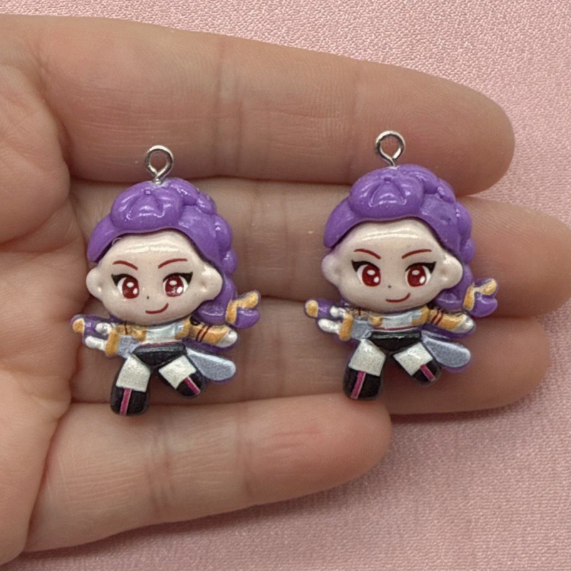 10個入り樹脂製漫画ペンダント、DIYジュエリー製作イヤリン - Resin Art For Sale のレビューと価格