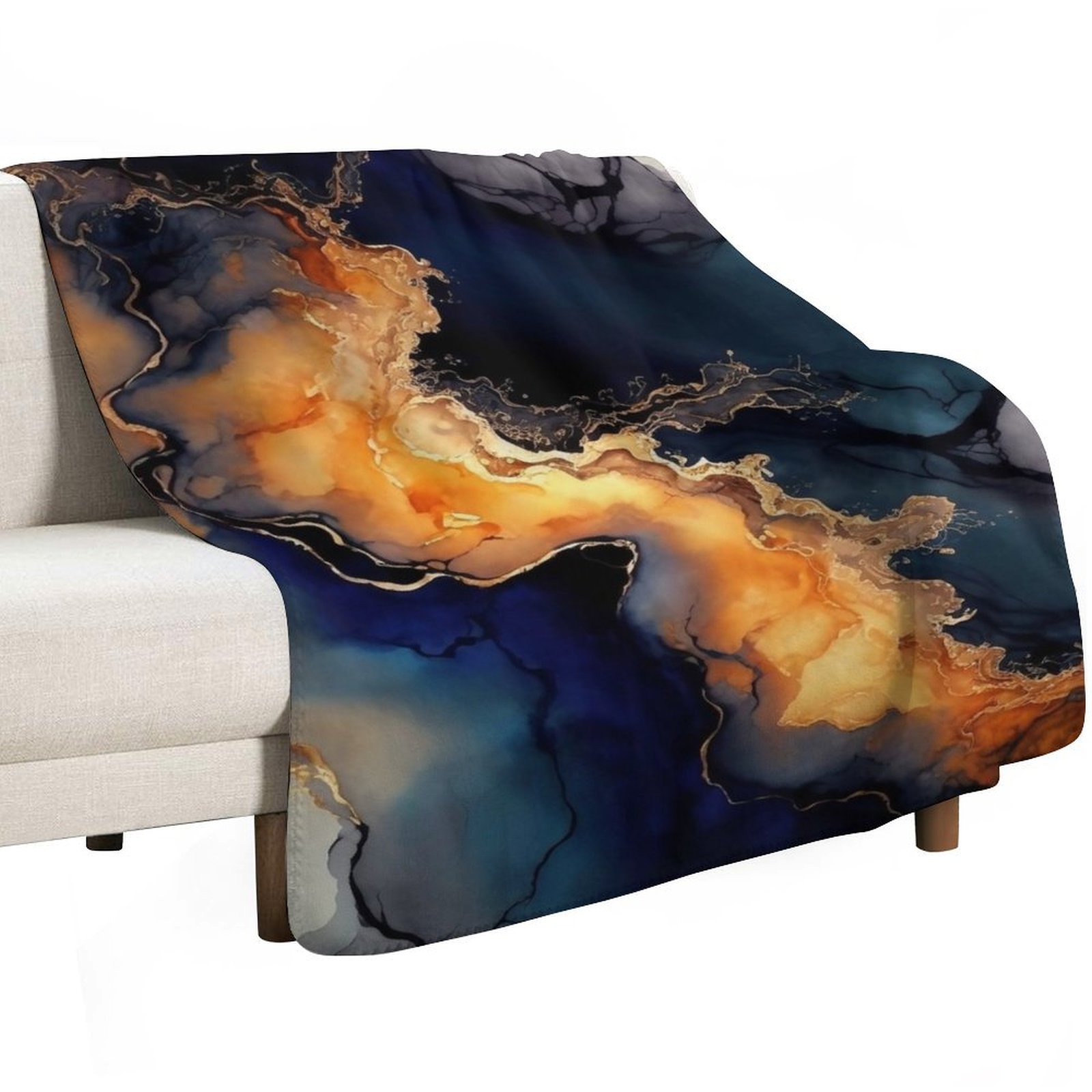 火山の波 - 抽象的なアルコールインク樹脂アートスローブラン - Resin Art Alcohol Ink のレビューと価格
