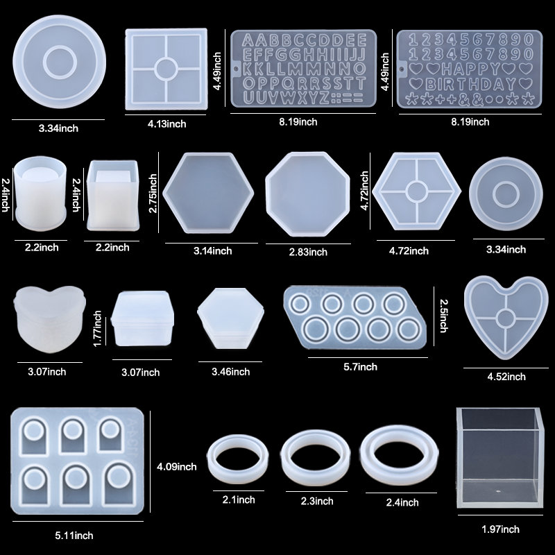 シリコンモデリングキット,金型,成形金,液体シリコン金,製造 - Resin Art Earrings Kit のレビューと価格