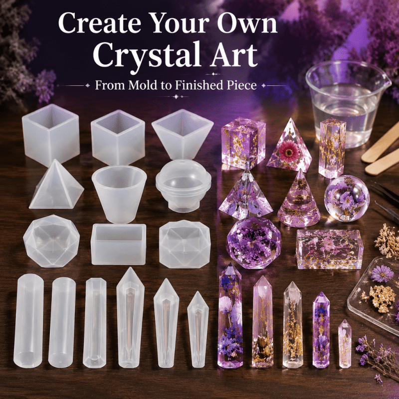 15個入りクリスタルレジンシリコンモールドセット、ジュエリー - Resin Art Anime のレビューと価格