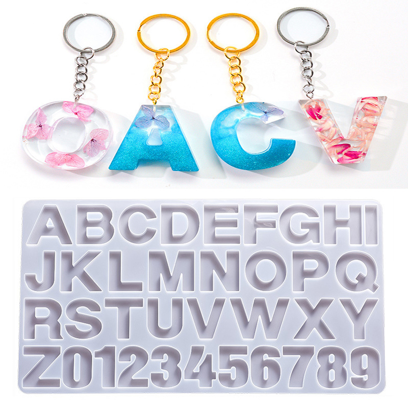 アルファベットエポキシ樹脂シリコーン型 DIY レターナンバ - Resin Art Kit For Beginners のレビューと価格