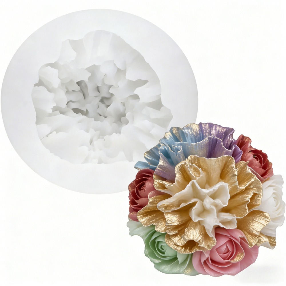 バラ、牡丹、カーネーション用の3ピースシリコンモールド、キャ - Resin Art Rose Petals のレビューと価格