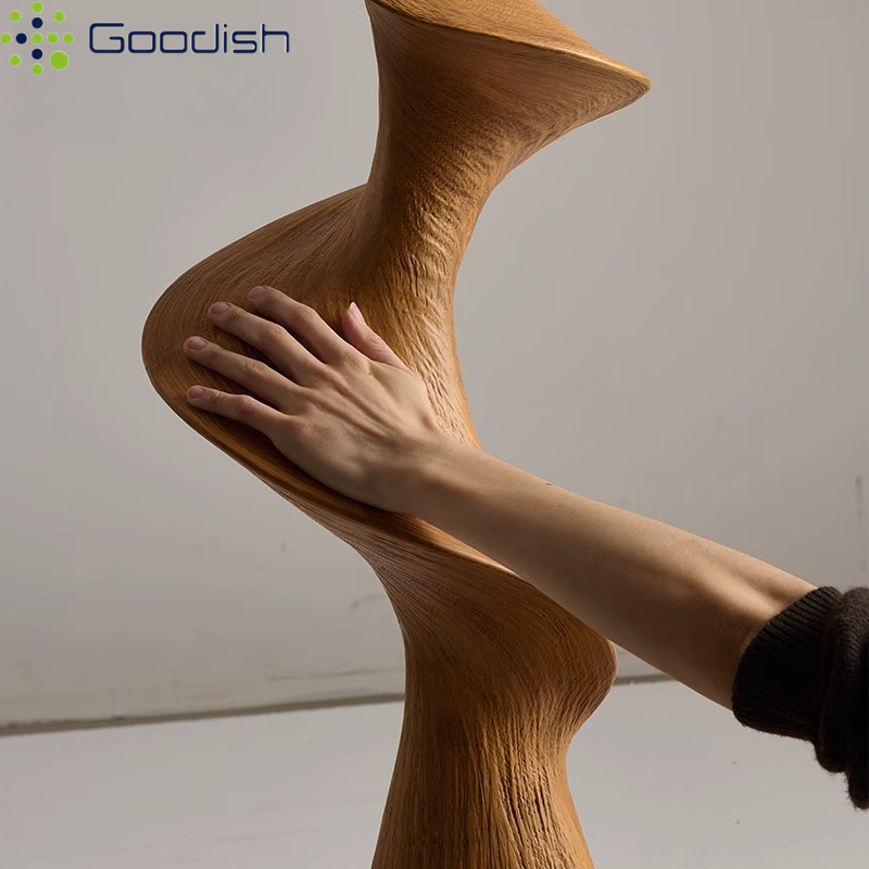 日本の侘び寂びレトロアートクリエイティブな縦型曲線木製光沢L - Resin Art On Floor のレビューと価格