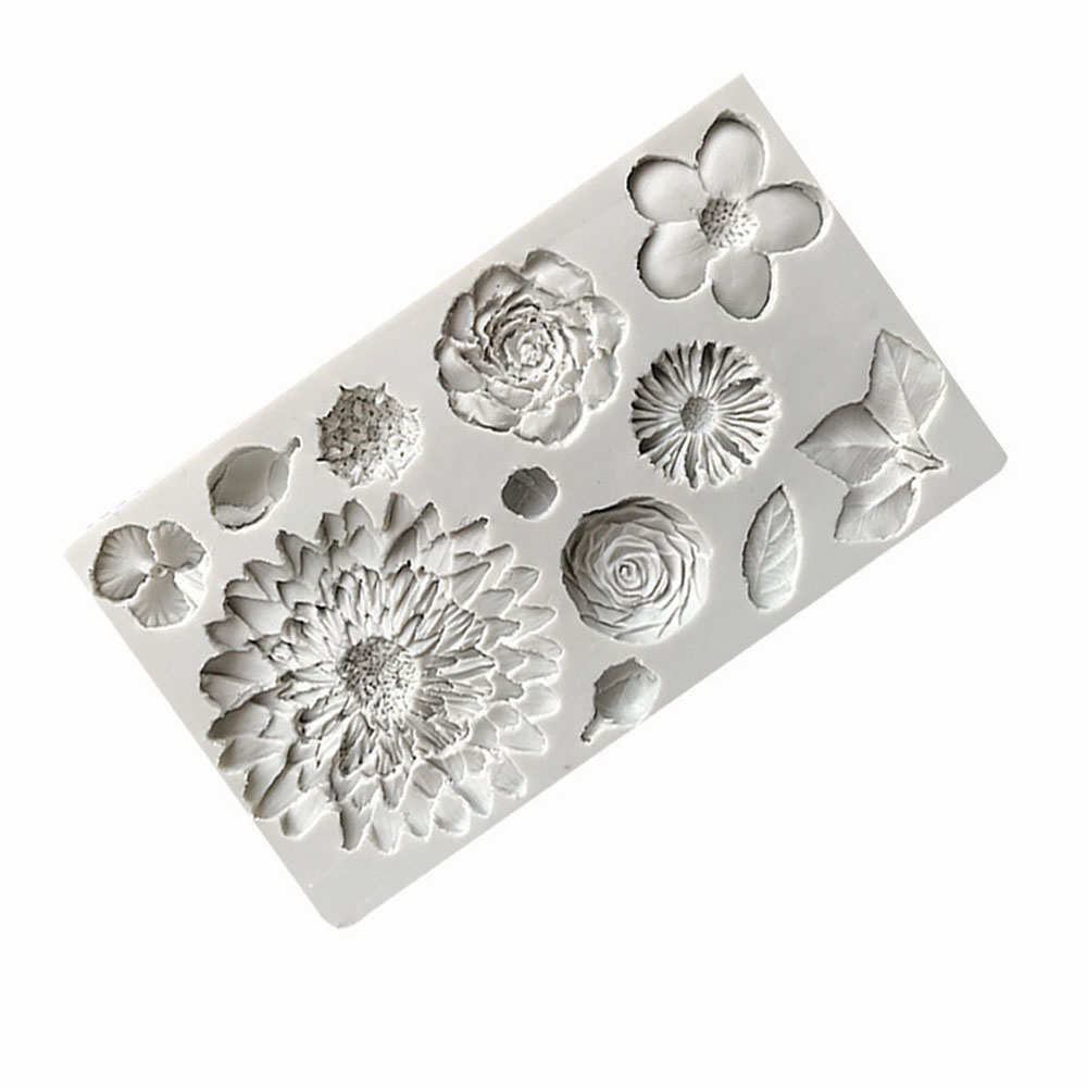 ひまわりの花びらと葉のシリコンフォンダン型 チョコレートケー - Resin Art Rose Petals のレビューと価格