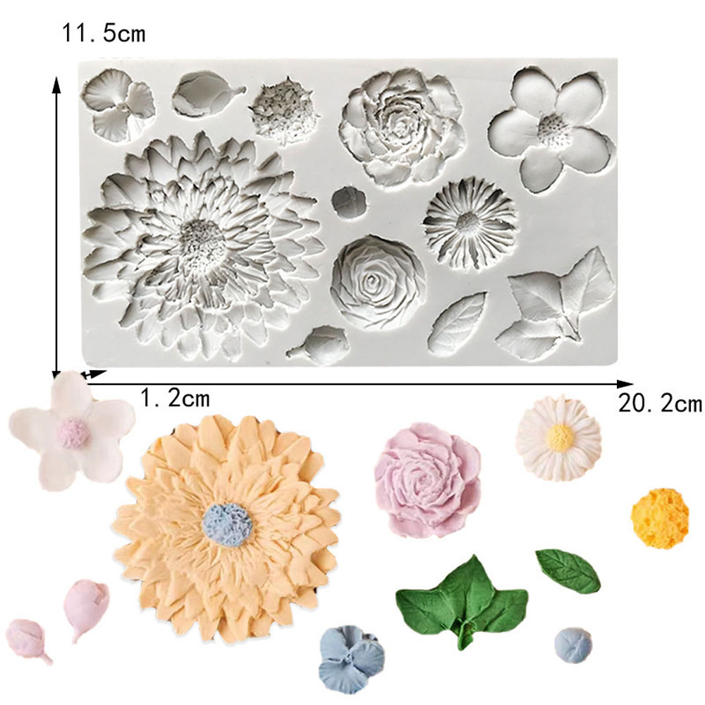 ひまわりの花びらと葉のシリコンフォンダン型 チョコレートケー - Resin Art Rose Petals のレビューと価格