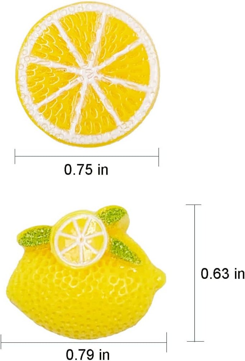 30 個ヒラタビーズ樹脂フルーツレモンミニチュア食品チャーム - Resin Art Phone Case のレビューと価格
