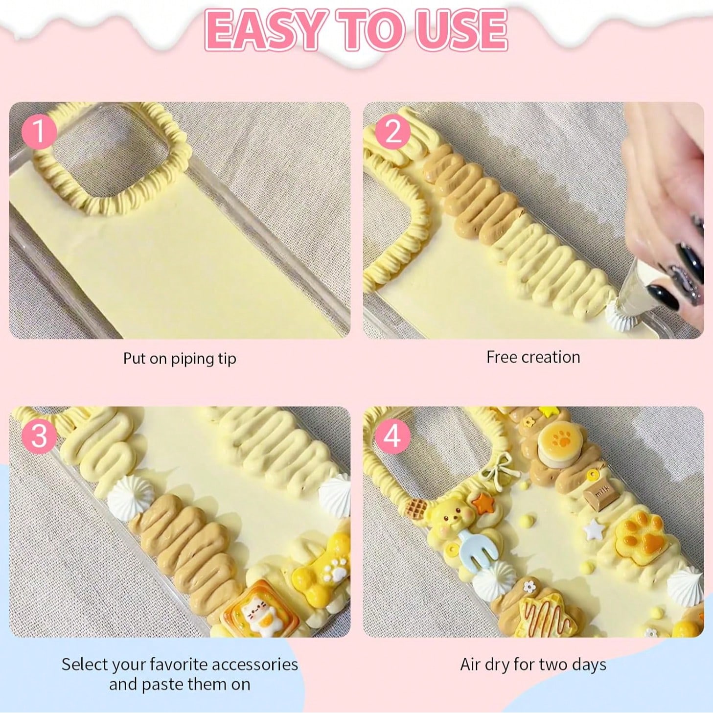マルチカラーシリーズ（各50ml）DIYクラフトクリームグル - Resin Art Phone Case のレビューと価格