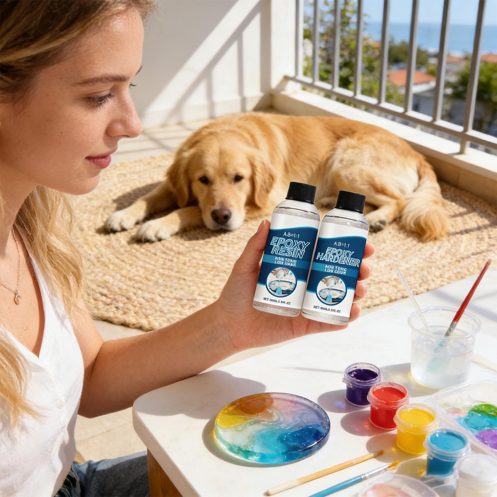 エポキシ樹脂キット AB接着剤 透明アート樹脂 DIYクラフ - Resin Art Earrings Kit のレビューと価格