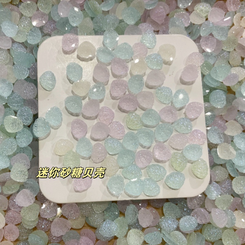 7.7mmミニシュガーフロストシェルフラットバックレジンオー - Resin Art Phone Case のレビューと価格