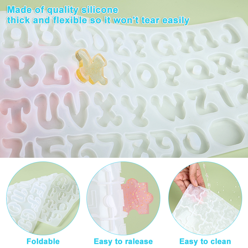 アルファベットキーホルダー金型アルファベット樹脂シリコーン金 - Resin Art Kit For Beginners のレビューと価格