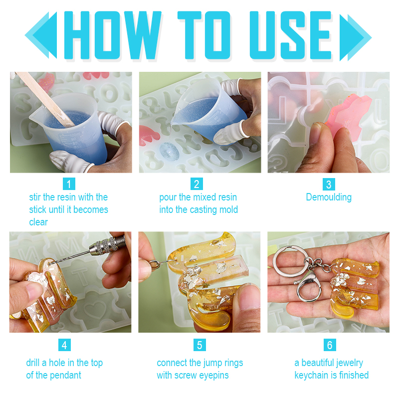 アルファベットキーホルダー金型アルファベット樹脂シリコーン金 - Resin Art Kit For Beginners のレビューと価格