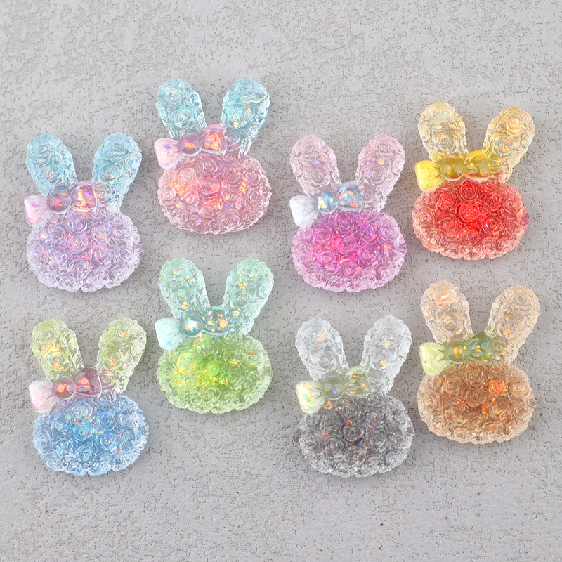 5個入り 18*25mm 光るグラデーションウサギレジンカボ - Resin Art Phone Case のレビューと価格