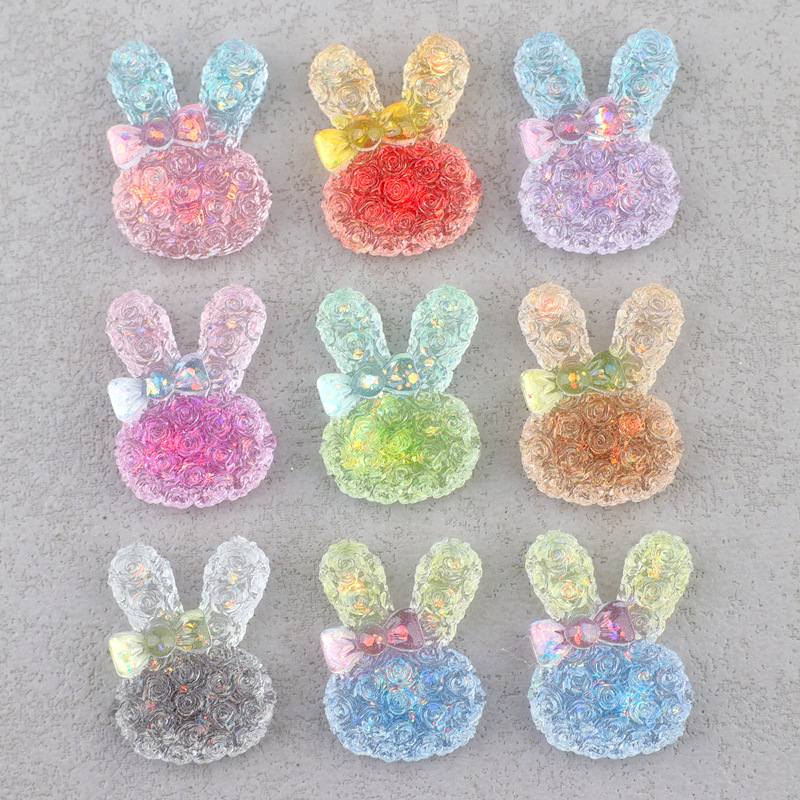 5個入り 18*25mm 光るグラデーションウサギレジンカボ - Resin Art Phone Case のレビューと価格
