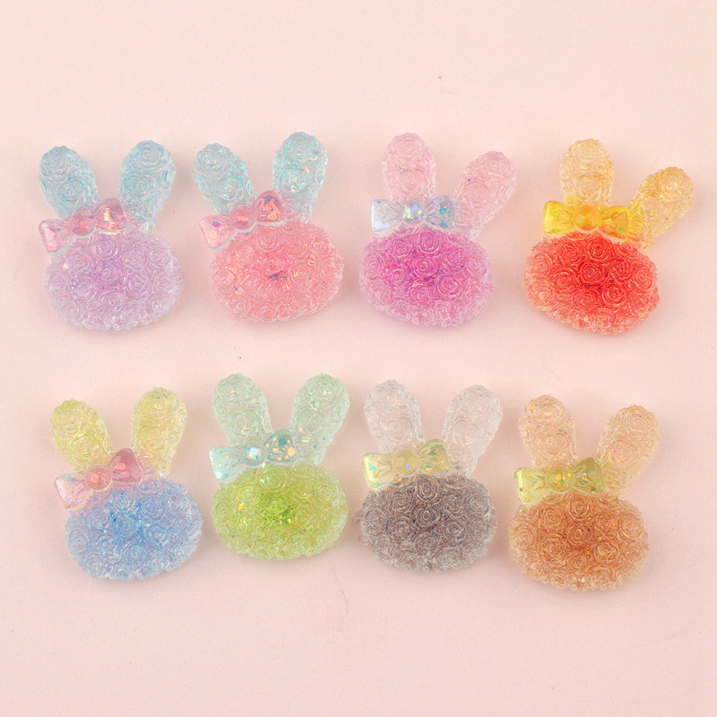 5個入り 18*25mm 光るグラデーションウサギレジンカボ - Resin Art Phone Case のレビューと価格