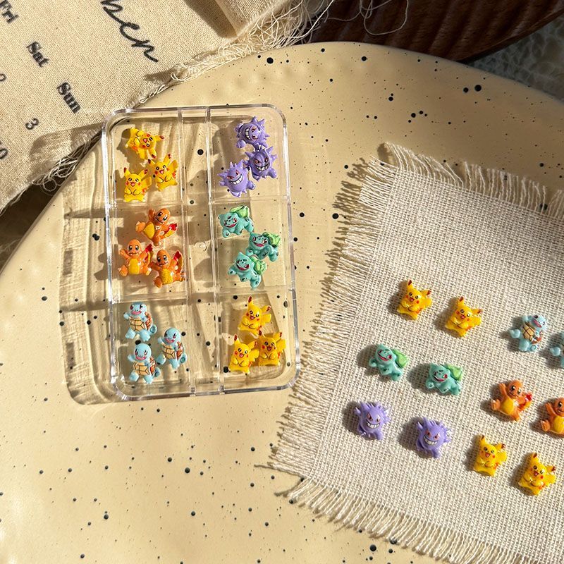 ポケモンネイルアートアクセサリー、かわいいミニ3Dゼニガメと - Resin Art Anime のレビューと価格
