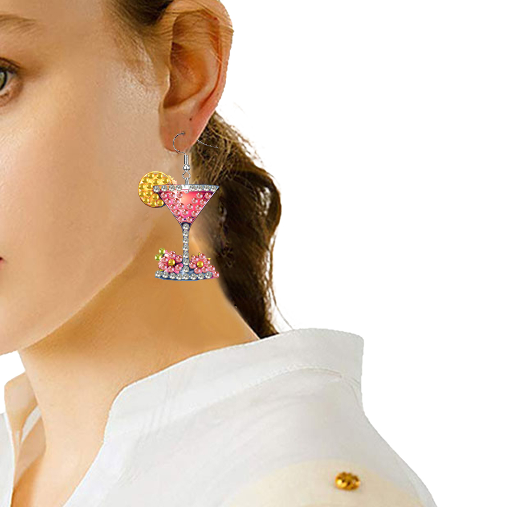 4ペア両面ダイヤモンドアートイヤリング製作キット DIYダイ - Resin Art Earrings Kit のレビューと価格