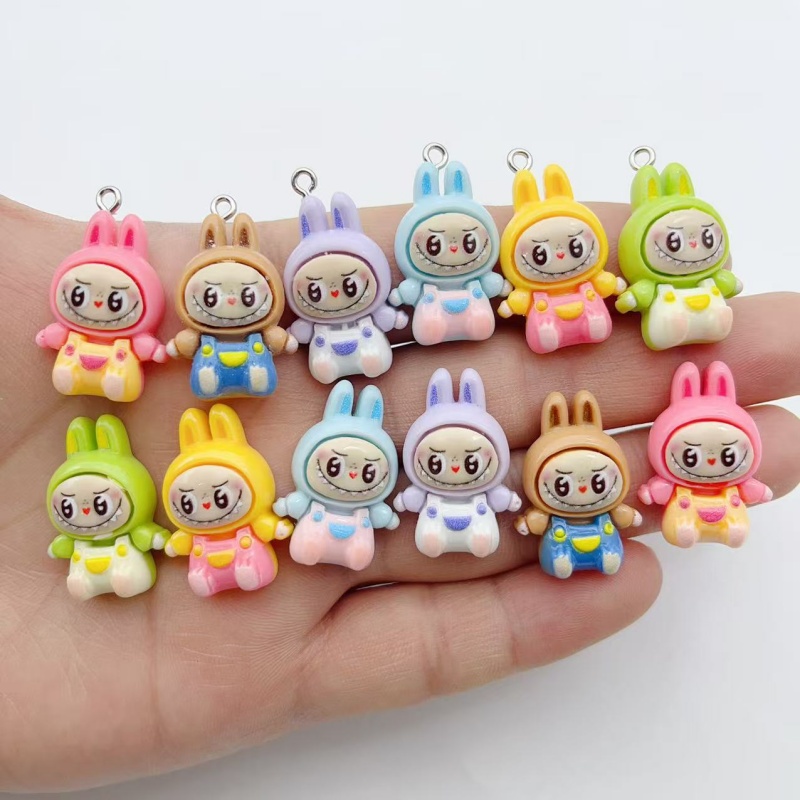 10 個かわいいウサギイチゴハウス樹脂チャーム素敵な漫画の動 - Resin Art For Sale のレビューと価格