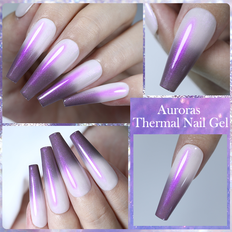 LILYCUTE 7ML オーロラ サーマルジェルネイルポリ - Resin Art Purple のレビューと価格