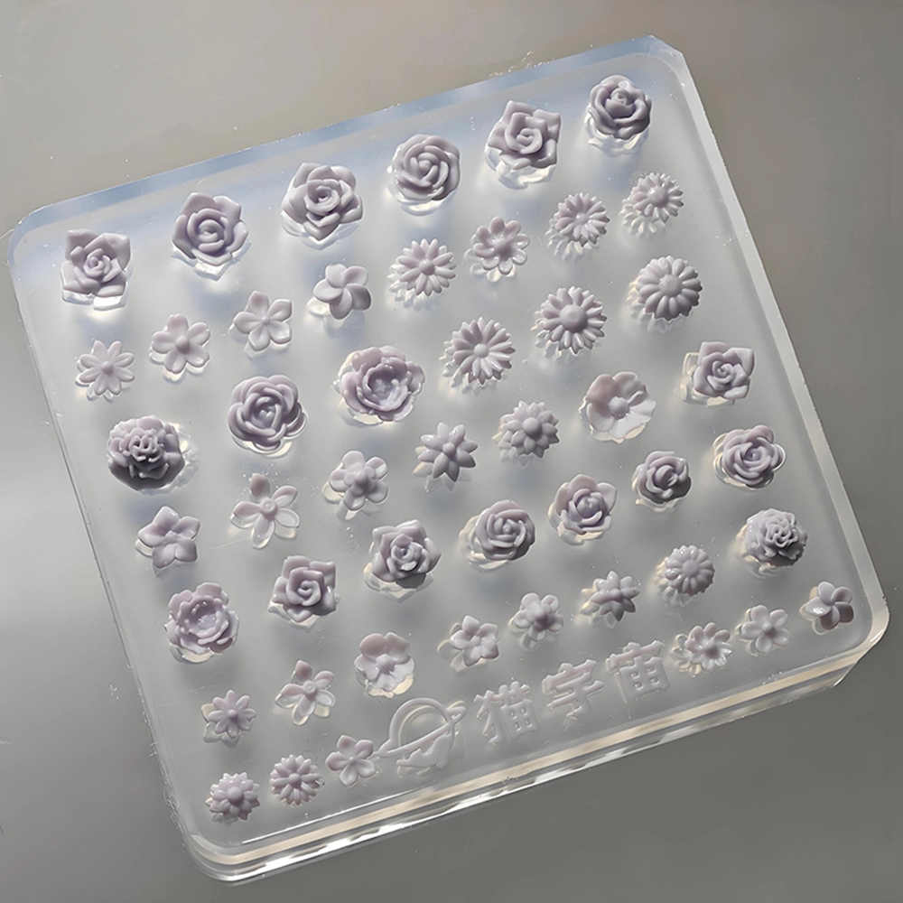 3D シリコーンミニフラワーネイル彫刻モールドアクリルローズ - Resin Art Rose Petals のレビューと価格