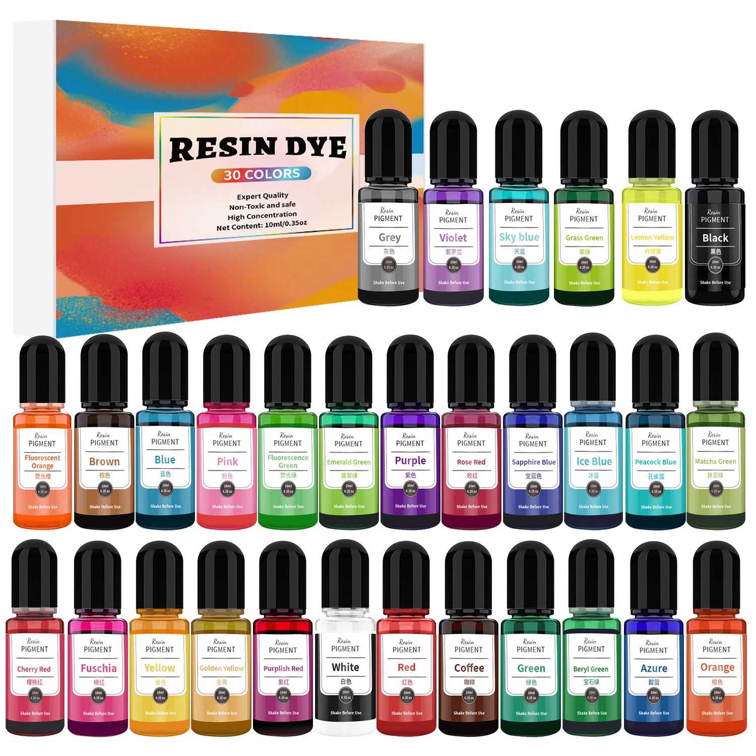 エポキシ樹脂顔料アートインク,アルコール,液体着色剤,インク - Resin Art Alcohol Ink のレビューと価格