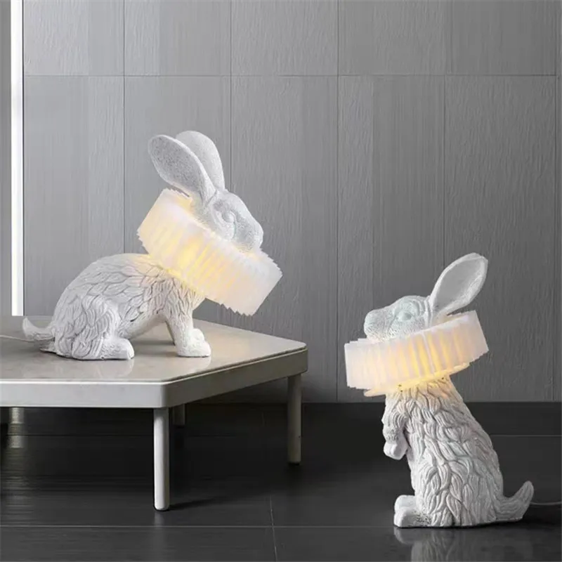 モダンなうさぎLEDテーブルランプ,動物,子供の寝室,書斎, - Resin Art On Floor のレビューと価格
