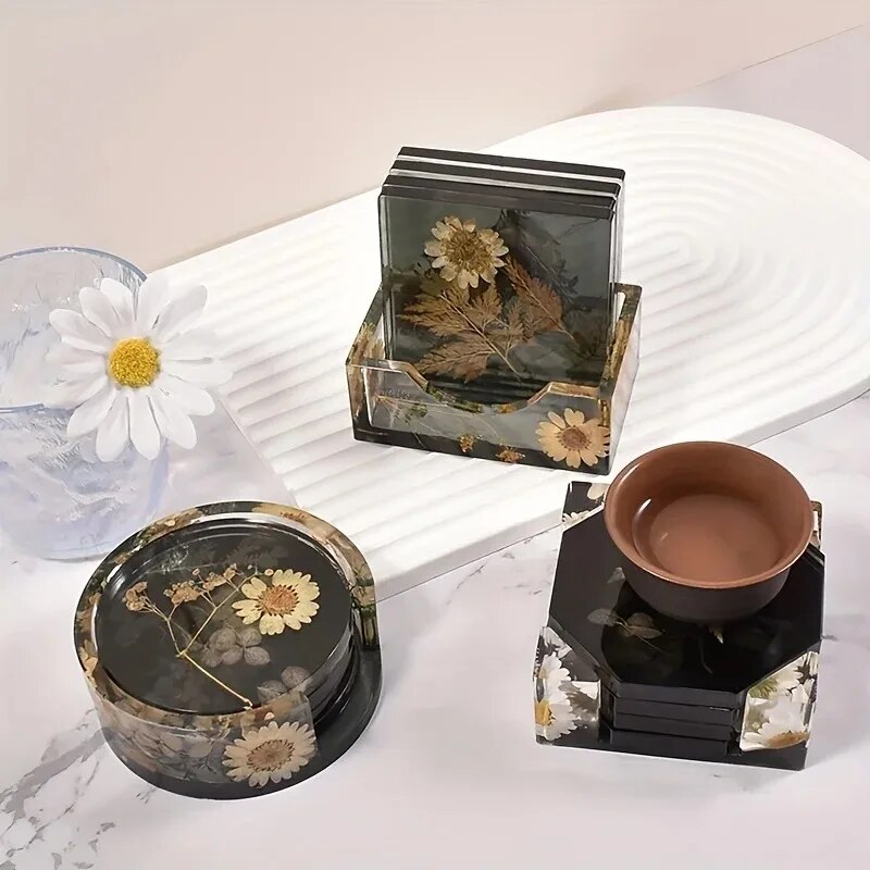 コースター樹脂モールドセットには、コースター収納ボックスモー - Resin Art Kit For Beginners のレビューと価格